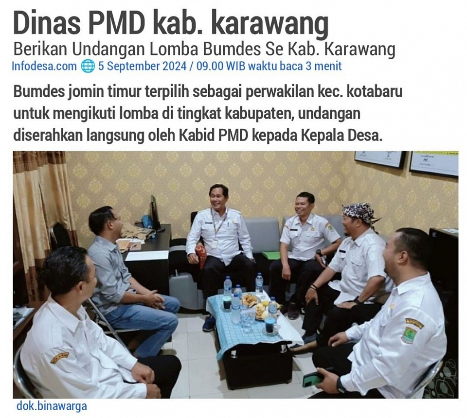 Undangan Lomba Bumdes Se Kabupaten